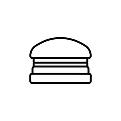 burger icon Vector illustration in black