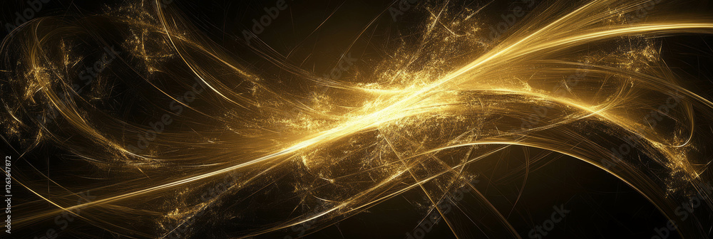 Poster complex interplay of geometric and organic bokeh creating sparkling light formations