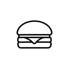 burger icon Vector illustration in black