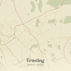 Obraz premium Vintage map of Ernsting, Austria.