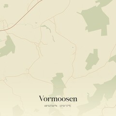 Vintage map of Vormoosen, Austria.