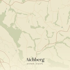 Obraz premium Vintage map of Aichberg, Austria.