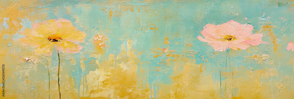 Poster soft gold pastel wall texture with subtle grunge patterns creating a calming backdrop