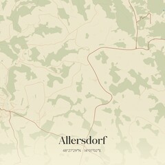 Vintage map of Allersdorf, Austria.