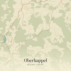 Obraz premium Vintage map of Oberkappel, Austria.