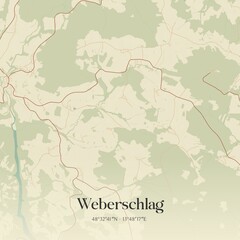Vintage map of Weberschlag, Austria.