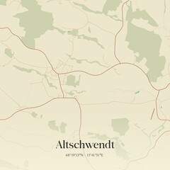 Vintage map of Altschwendt, Austria.
