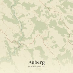 Vintage map of Auberg, Austria.