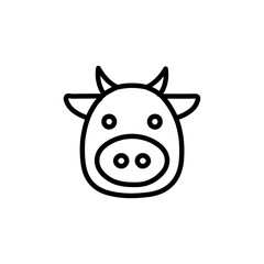 cow iconVector illustration in black