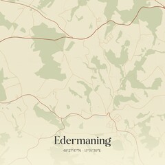 Vintage map of Edermaning, Austria.
