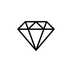 diamond icon Vector illustration in black