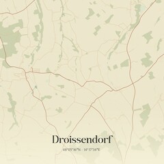 Vintage map of Droissendorf, Austria.
