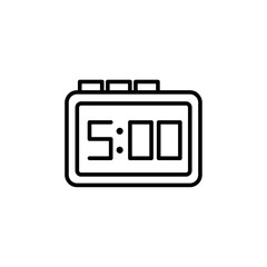 digital clock iconVector illustration in black