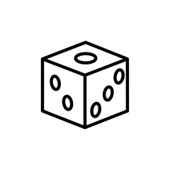 dice iconVector illustration in black