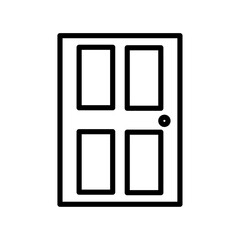 door iconVector illustration in black