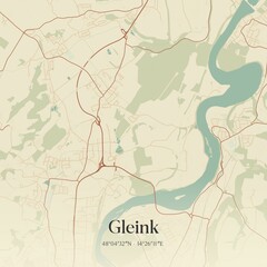 Vintage map of Gleink, Austria.