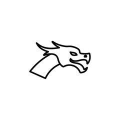 dragon iconVector illustration in black
