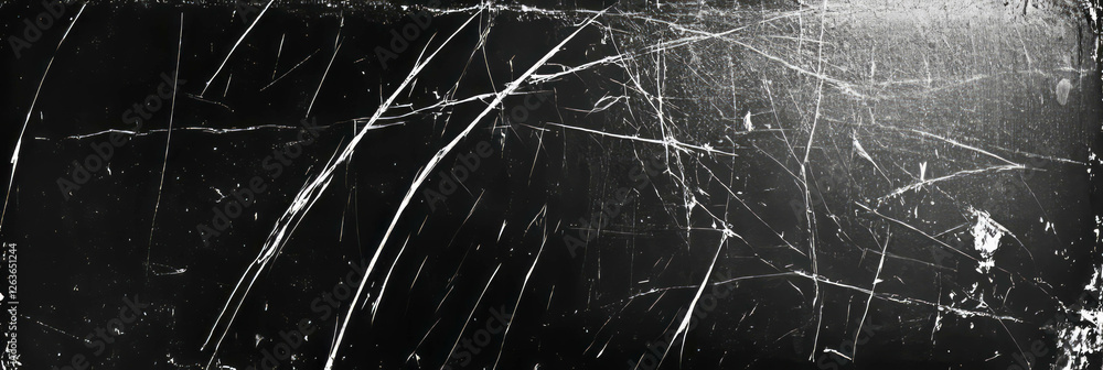 Poster texture of heavily scratched film with random curved scratches and subtle grain patterns
