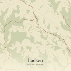 Vintage map of Lacken, Austria.
