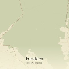 Fototapeta premium Vintage map of Forstern, Austria.