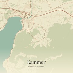 Vintage map of Kammer, Austria.