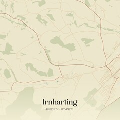 Vintage map of Irnharting, Austria.
