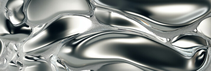Surface of a transparent gel reveals intricate textures and strong surface tension effects