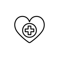 health iconVector illustration in black