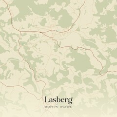 Vintage map of Lasberg, Austria.