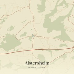 Fototapeta premium Vintage map of Aistersheim, Austria.