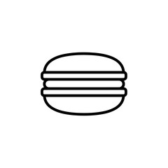 macaron iconVector illustration in black