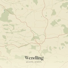 Vintage map of Wendling, Austria.
