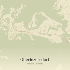 Obraz premium Vintage map of Oberinzersdorf, Austria.
