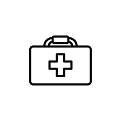 med kit iconVector illustration in black