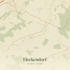 Obraz premium Vintage map of Fleckendorf, Austria.
