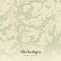 Vintage map of Allerheiligen, Austria.