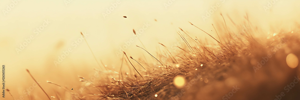 Poster isolated bokeh texture with halo effects and soft sparkle in warm natural setting