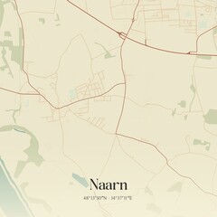 Vintage map of Naarn, Austria.