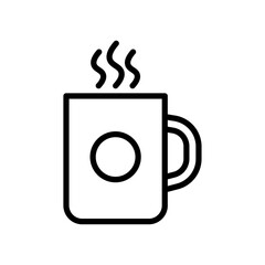 mug iconVector illustration in black
