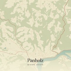 Vintage map of Panholz, Austria.