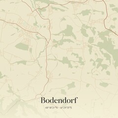 Vintage map of Bodendorf, Austria.