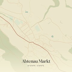 Vintage map of Abtenau Markt, Austria.