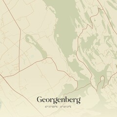 Vintage map of Georgenberg, Austria.
