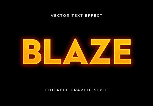 Orange Blaze Font Glow Burning Fire Text Effect