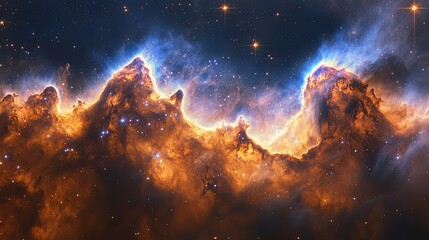 Cosmic nebulae, vibrant colors, deep space, celestial beauty, stellar evolution, high resolution image, scientific discovery, astronomical phenomenon