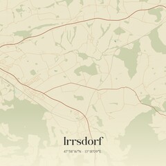 Vintage map of Irrsdorf, Austria.