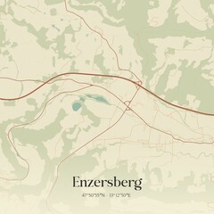 Vintage map of Enzersberg, Austria.