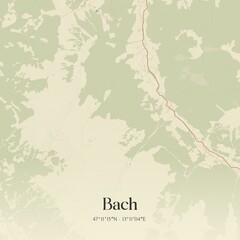 Obraz premium Vintage map of Bach, Austria.
