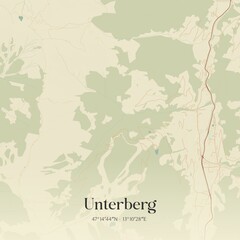 Vintage map of Unterberg, Austria.