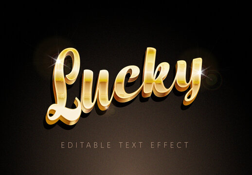 Golden Elegant Font Shiny Script Bright Text Effect